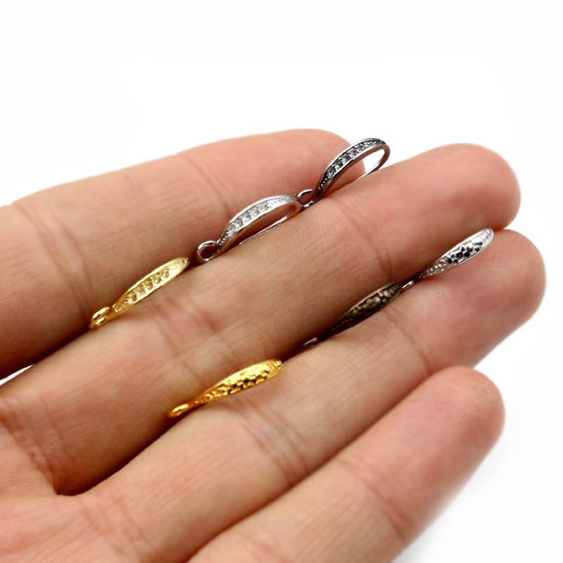 15x10mm 20pcs High Quality Silver Plated Bronze Gold Color French Earring Hooks Wire Settings Base Setting WholeSale
