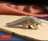 Miniatures Vintage Heavy Animal Ornament Statue Gifts Accessories Home Decor Creative Small Crafts Brass Pangolin Figurines