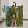 Warm Bedding Throws Travel David Hockney Art Road Centre of Interest Poster Blanket Flannel Bedspread For Couch Bed Cover
