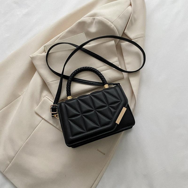 Simple Small Bag Women's 2025 Spring New Trend Fashion Portable Shoulder Messenger Bag Simple Casual Small Square Bag