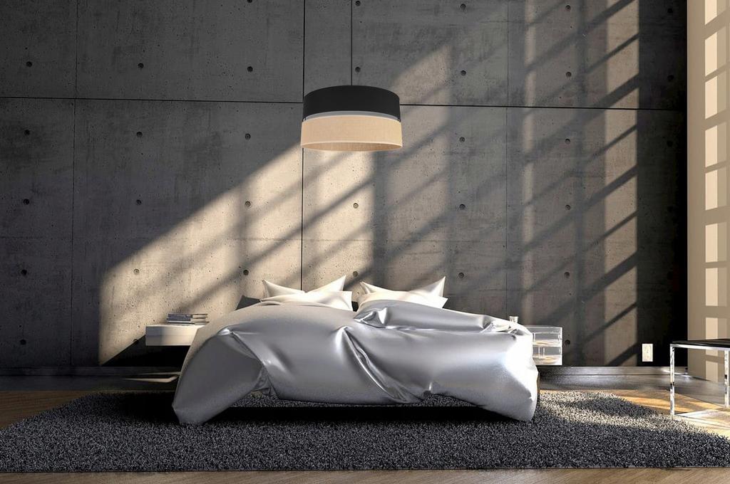 Hanging Lamp, Ceiling Chandelier, Lampshade 45Cm, Black