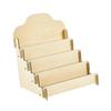 Card Display Holder Multi Tier Wooden Greeting Stand Comic Book Retail Table