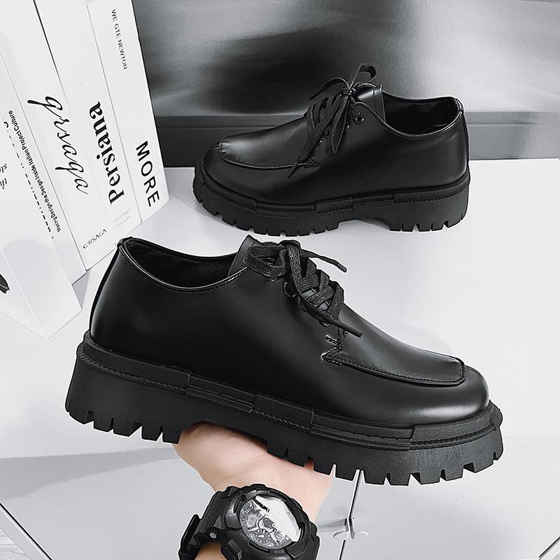 Fashion 2025 New Leather Shoes Men's Spring Breathable British Style Casual Men's Shoes Casual Business Leather Shoes