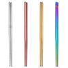 1 Pair Stainless Steel Tableware Colorful Length 23cm Chopsticks Dishware 