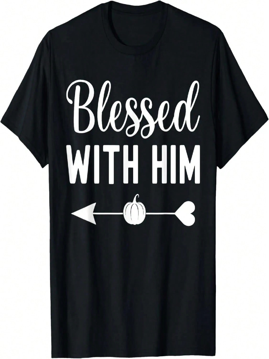 With Him Couples Fall Matching Couple Thanksgiving T-Shirt S разноцветный
