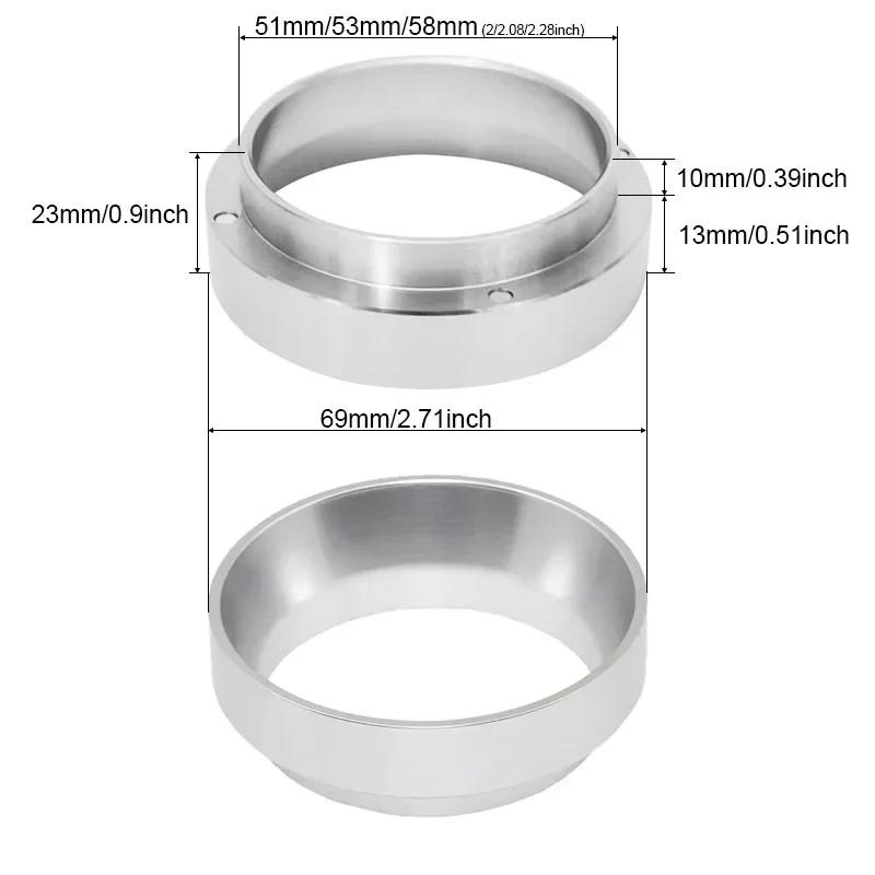 58/53/51MM Commercial Barista Tamper & Dosing Ring Kit | Aluminum Portafilter Accessories for Espresso Coffeeware Tools