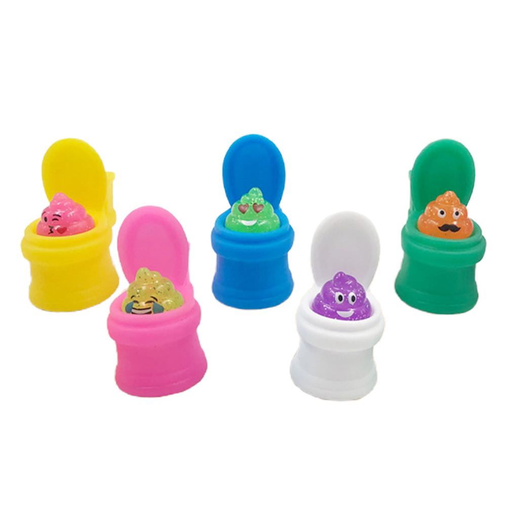 

5PCS Stretchy Poo Toy Squeezing Toilet Poop Toy Non Toxic Soft Decompression Vent Toy