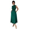 European and American women's elegant and fashionable sleeveless strap dress, casual belt design women's dress