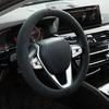 Universal Car Steering Wheel Cover 37-38cm Cowhide Suede Leather Wrap Breathable Non-Slip Auto Steering Wheel Cover for Cars