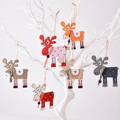 3 Stück Hochwertige Weihnachtsbaum-Hängeornamente Für Partys Geschenke Für Feiertagsdeko Hängendes Design Elch Anhänger Weihnachtsdekoration Kreativ Holz