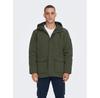 Winter Jacket Only & Sons 22022654, Grey, Regular Fit