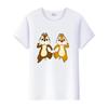 Casual Cartoon Chip 'n' Dale Graphic t-shirt Summer Blouses White Tees Clothes Y2K Tshirt Oversized Tops Unisex
