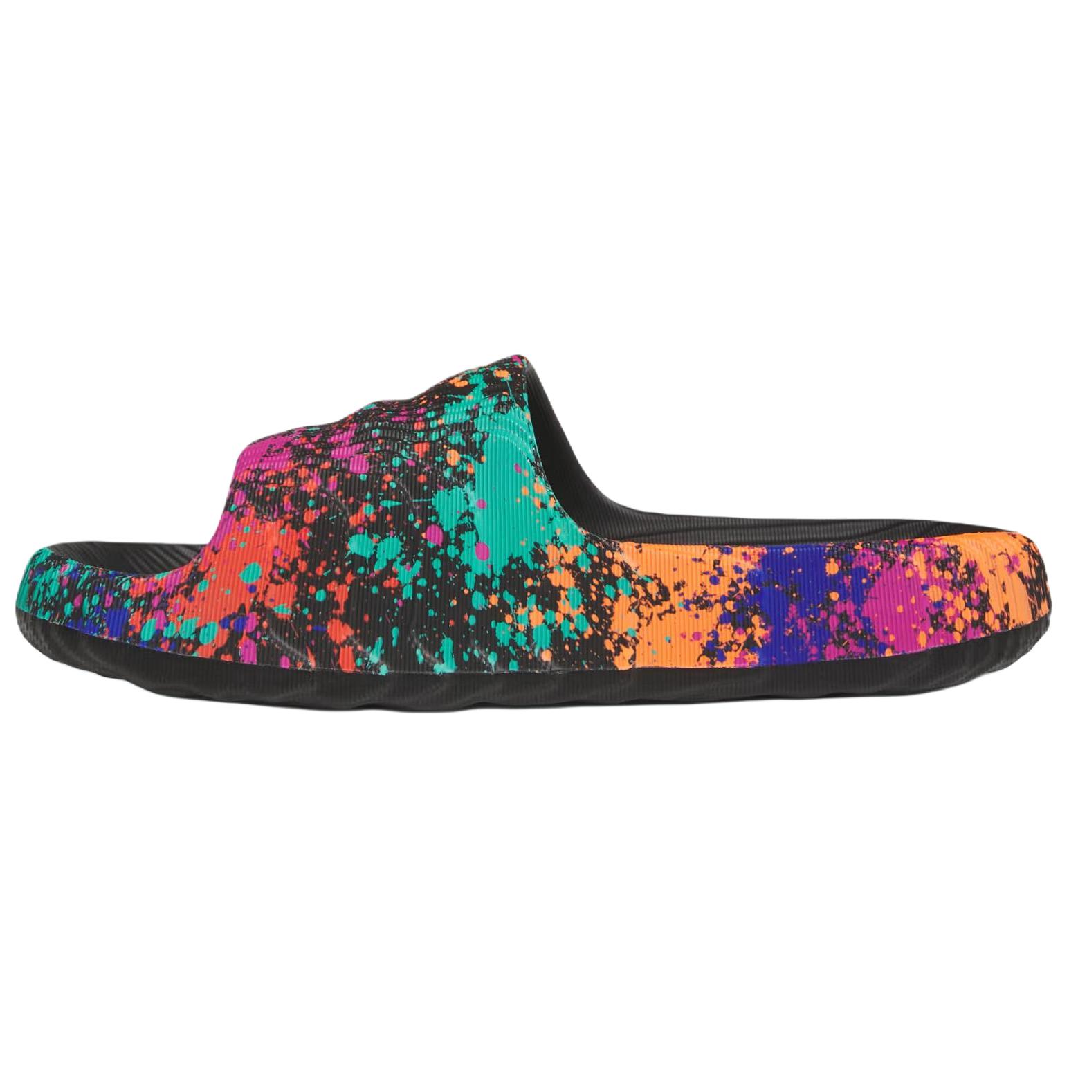 Adidas Adilette 22 Slide  Black Paint Splatter  IF1438 46