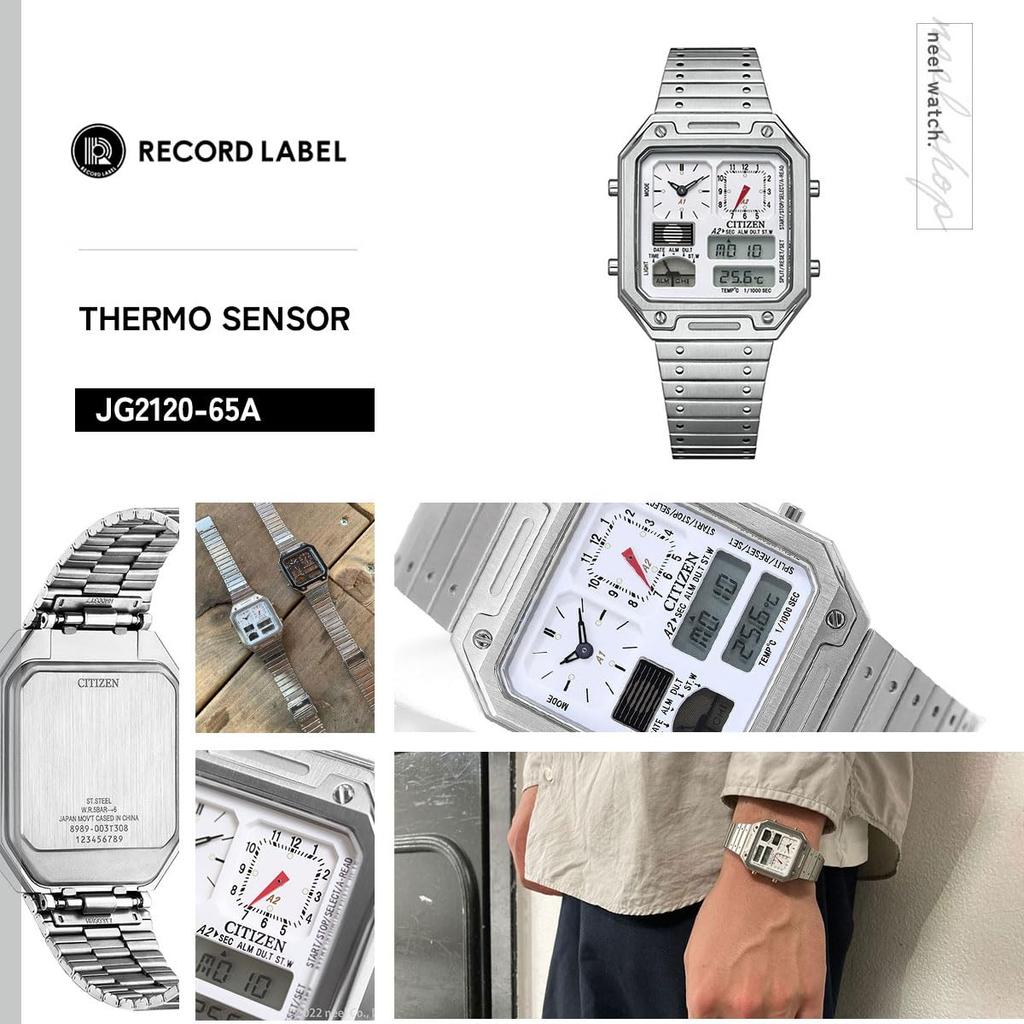 CITIZEN RECORD LABEL Thermo Sensor Limited Edition Model Watch for Men and Women CITIZEN THERMO SENSOR White [Citizen] JG2120-65A