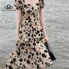Blumenkleid Französischer Sommer Neue Haute Couture Vintage Damenmode Kleid Casual Style Langes Kleid