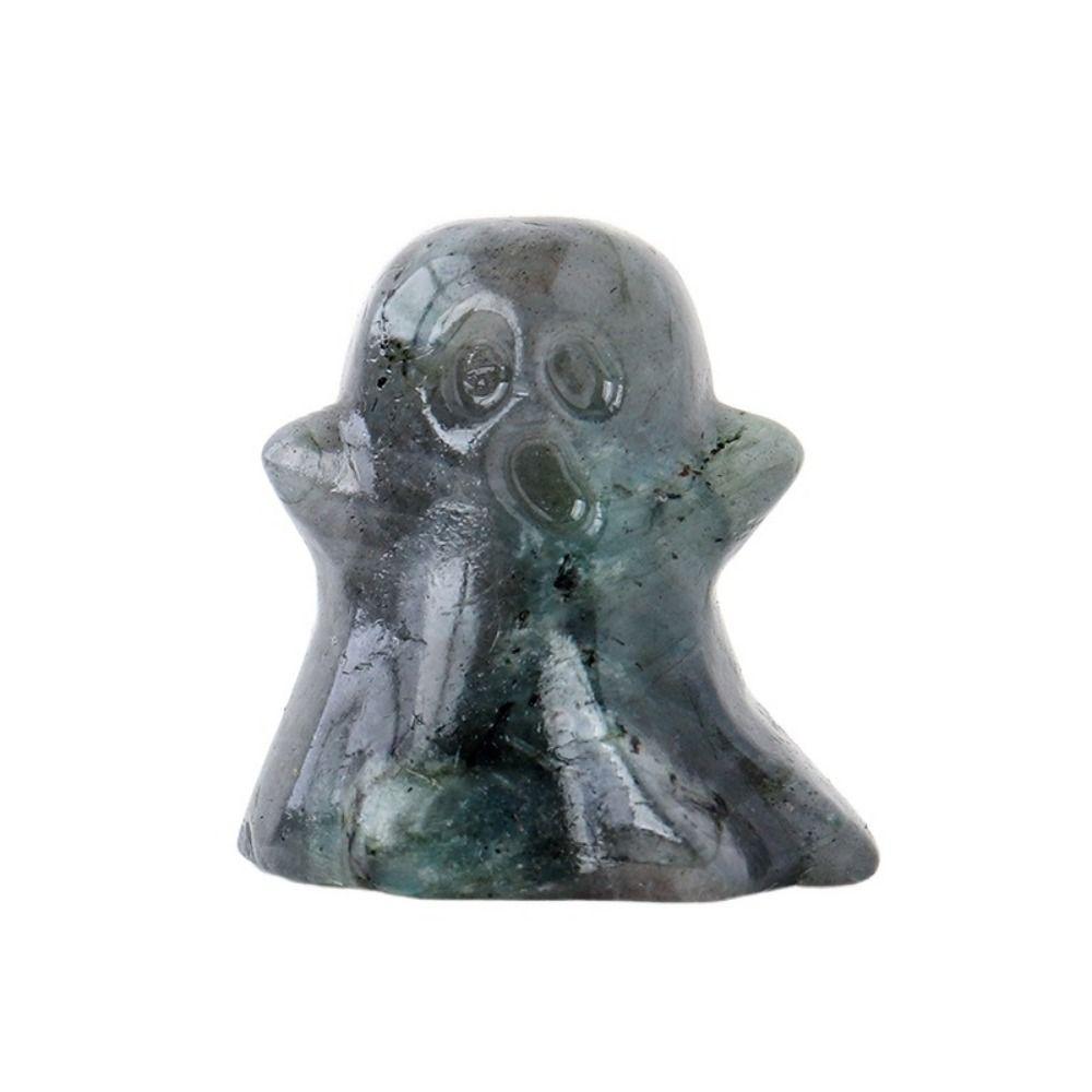 Creative Crystal Ghost Figurine Ghost Shaped Natural Crystal Ghost  Desk Decoration