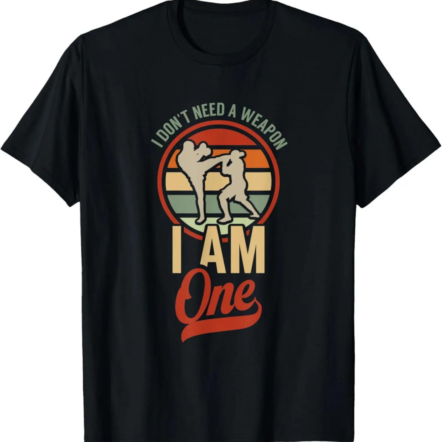 Мне не нужно оружие, я сам — оружие Дизайн футболки для бойца ММА S