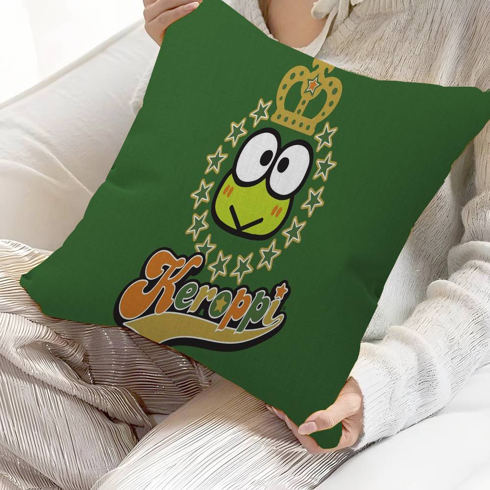 K-keroppi Cushion Cover Car Throw Pillow Case For Sofa Car Christmas Gift 40x40cm 45x45cm