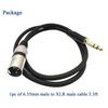Voluty Tek 1/4-inch To XLR Cable, Oxygen-Free Copper Conductor, 6.35mm TRS Male To XLR Male Cable, 3.3ft, for Studio Recording and Live Sound