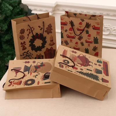 2022 New Year Christmas Candy Box Gift Bags Kids Favors Bag Snowflake Xmas Tree Plastic Packing Bag Noel Decor