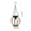 1/2/4Pcs Solar Lantern Outdoor Metal Mesh Shell Solar Powered Hanging Lantern with Hook And Base Garden Patio Porch Decor