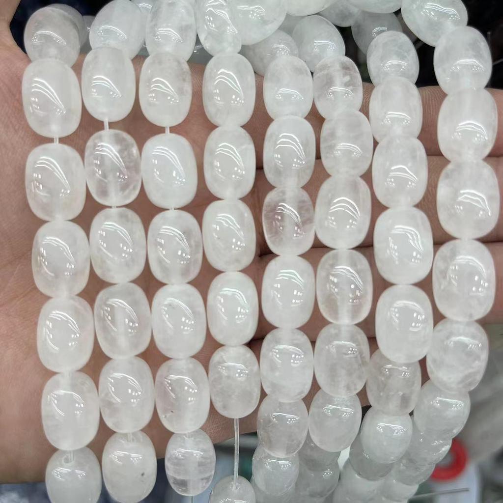 10x14mm Natural Crystal Striped Agate Drum Beads for Jewelry and DIY Accessories