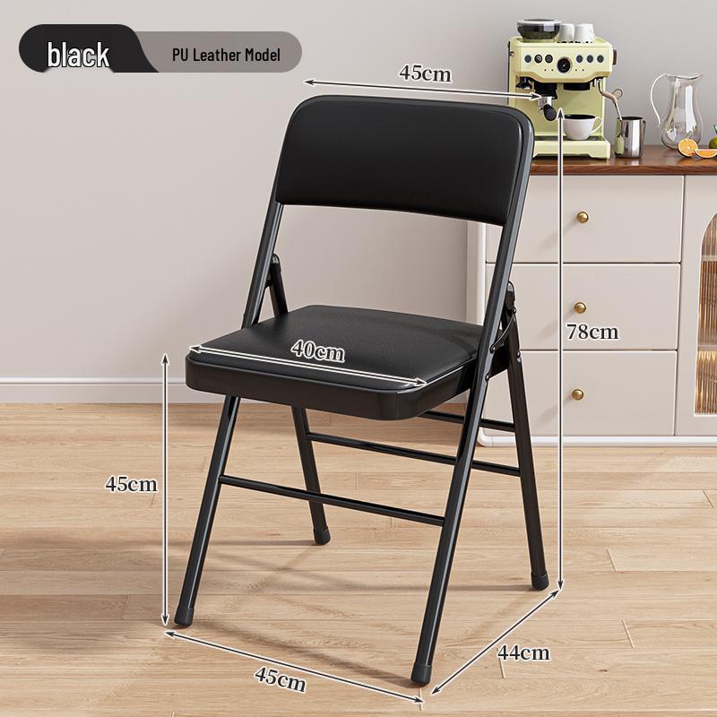 Portable Folding Chair with Backrest - Ideal for Home, Office, Dorm, or Dining