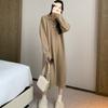 Women's Lapper Sweater Dress Midi Loose Thickened Over-the-Knee Sweater Dress