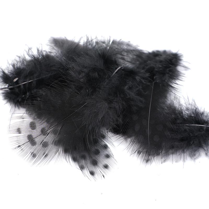 Plumes à Pois Naturelles pour Accessoires de Bâtonnet Jouet pour Chat DIY - 50 pcs.