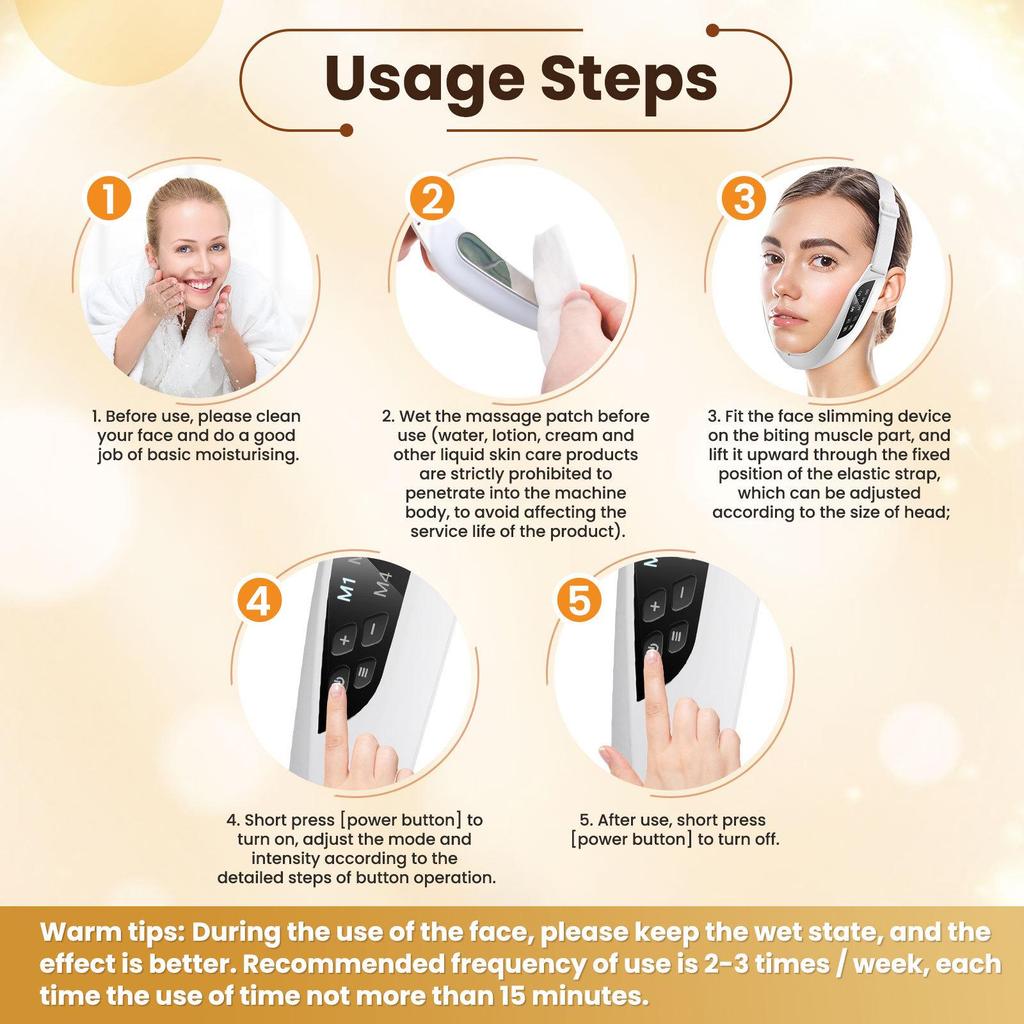 V-Shaped EMS Face Slimming & Microcurrent Beauty Device