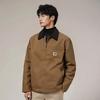 Carhartt WIP SS24 Detroit Jacket Classic Color Block Logo Zip Long Sleeve Detroit Jacket Unisex Jacket Khaki I032940-00S-02