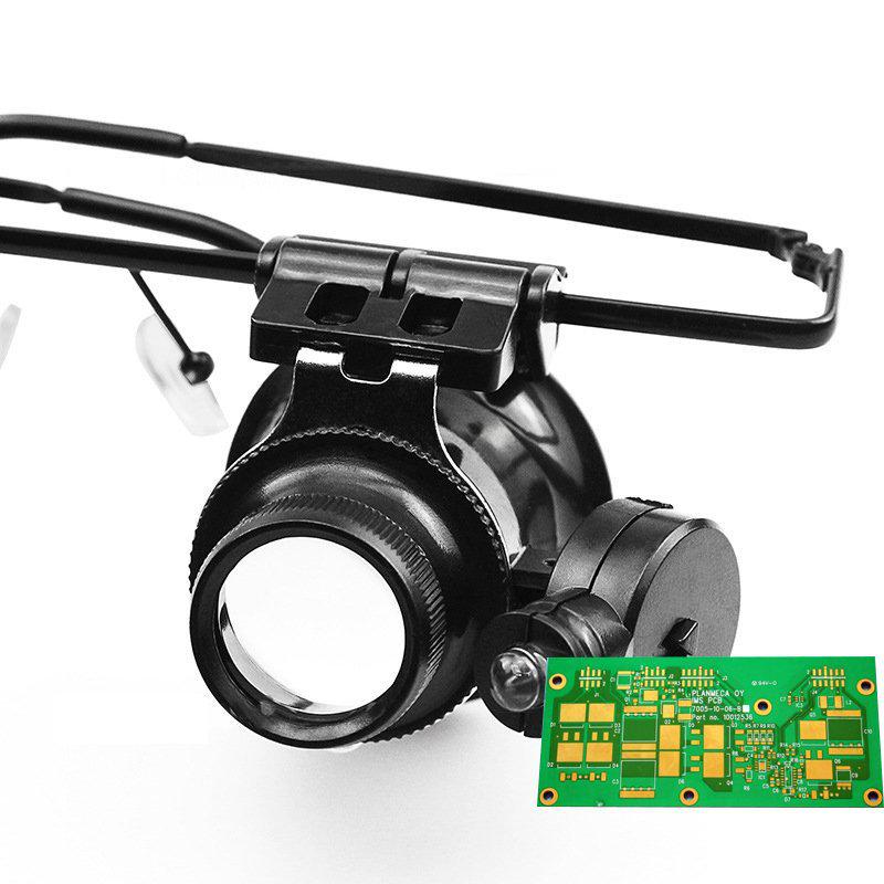 20x Head-Mounted LED Binocular Jewelry & Repair Magnifier