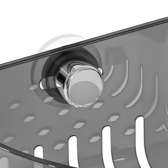 Corner Sink Strainer Sponge Holder Large Capacity Strong Load-bearing Suction Cup Triangle Storage Rack with Drain Hole