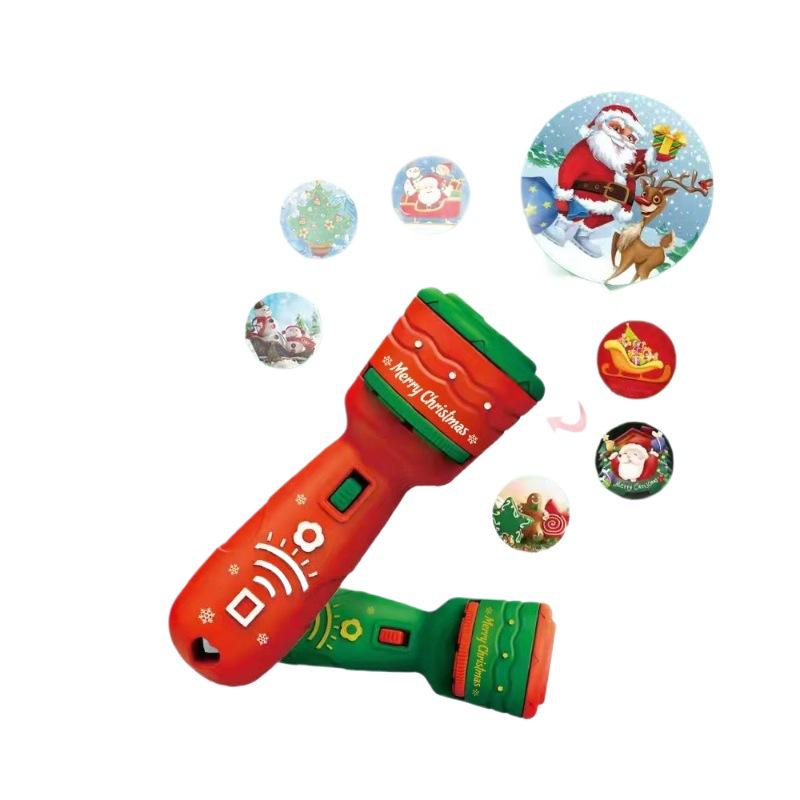 Children’s Early Education Christmas Flashlight Toy - Cute Cartoon Projection Gift