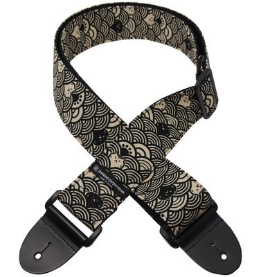 Daiking Guitar Strap Seigaiha Black V2