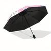 1pc Little Twin Stars & Small Animals Pattern Automatic Umbrella Is Fashionable and Good-Looking, a Portable 3-Fold Umbrella, Suitable for Travel and