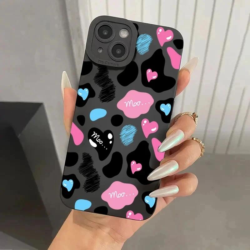 Leopard Design Stylish Pink Pattern Phone Case For iPhone 15 14 13 12 11 Pro Max Mini XS XR X 7 8 15 Plus SE 2022 Soft Cover