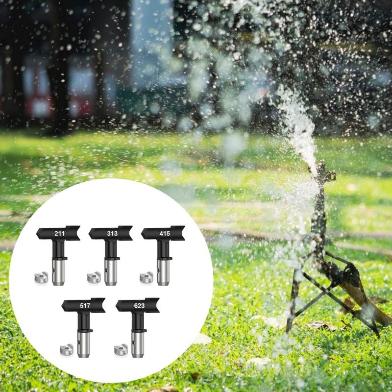 Airless Sprayer Tips Kits 5PCS Interchangeable Paint Sprayer Nozzles Suitable For Craft Project and Professional Use