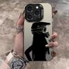 Silhouette-Design eines Mädchens mit langen Haaren, das einen Motorradhelm trägt, Handyhülle für iPhone 17 Pro Max 16 15 14 13 12 11 Hülle