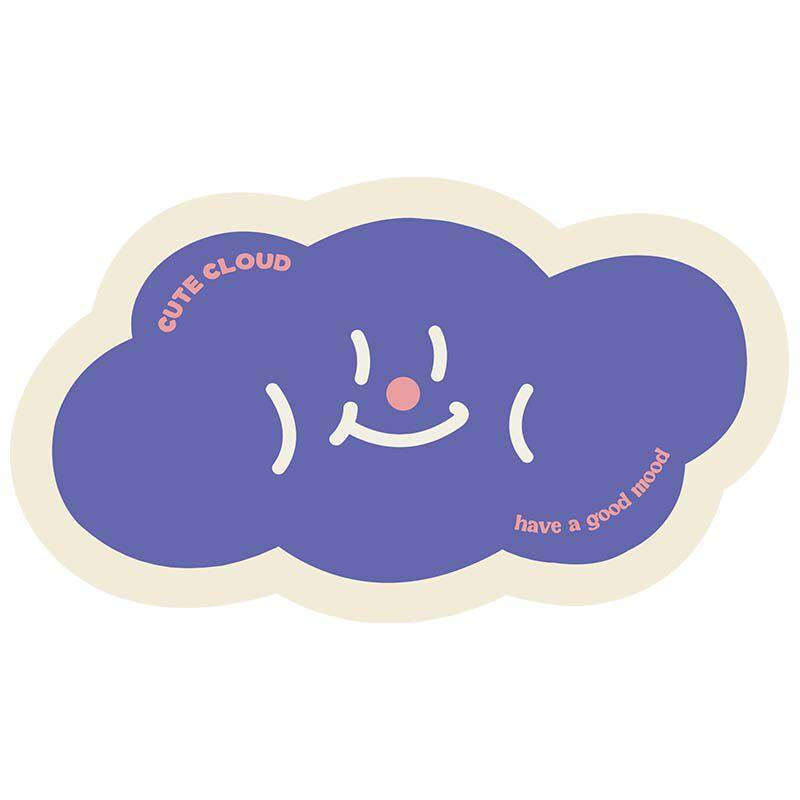 Cute Cloud Diatom Mud Bath Mat Super Absorbent Quick Dry Bathroom Rug Non-Slip Diatom Mud Toilet Floor Mat Doormat