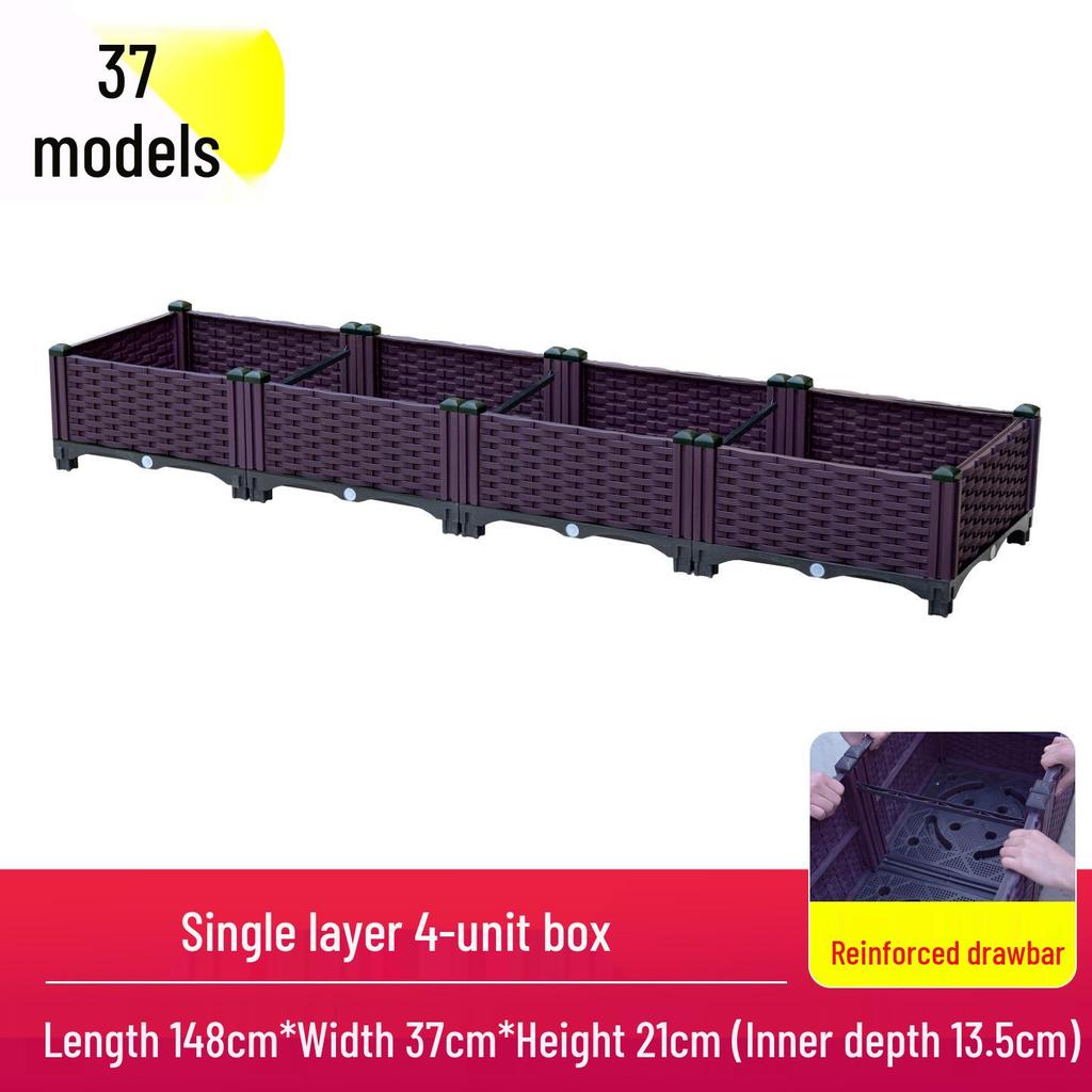 Large Outdoor Plastic Elevated Vegetable Planter Box for Balcony Gardening
