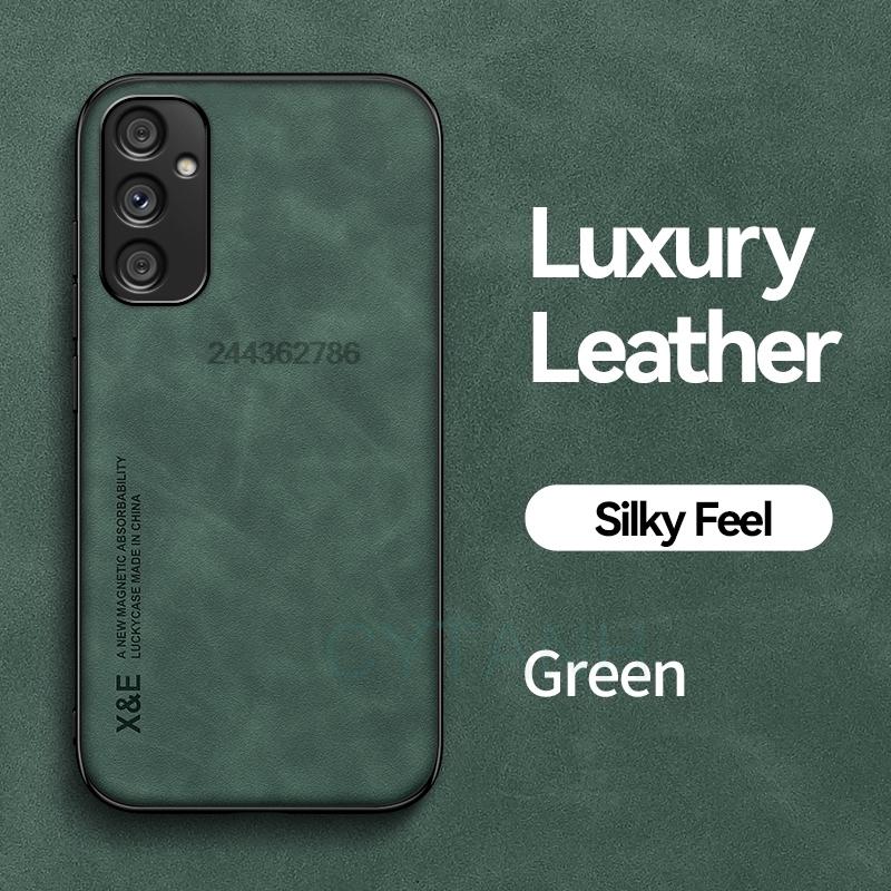 Luxury Magnetic Leather Silicone Soft Phone Case For Samsung Galaxy A52 5G Vintage Back Cover Protection Cover Leather Case