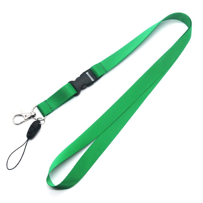 Custom Color Logo Nylon Phone & ID Lanyard with Screen Printed Polyester