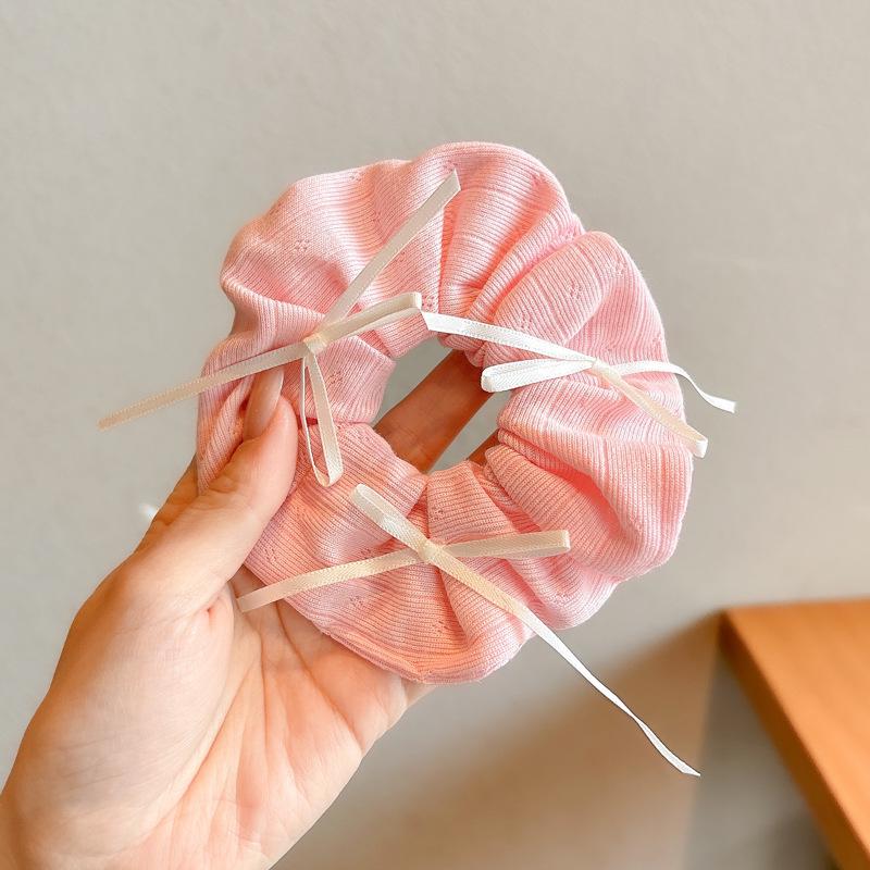 Korean Style Spring/Summer Floral Intestine Hair Scrunchie for Women – Elegant Ponytail Tie and Mori Girl Accessory.
