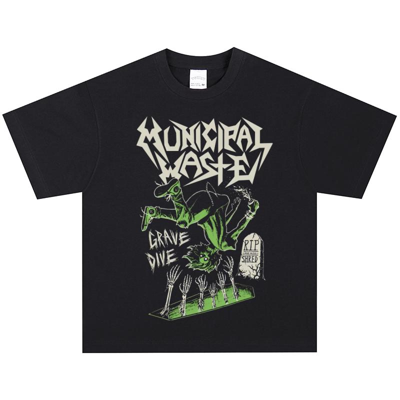 Municipal Waste T-Shirt, Soft Fabric Casual Daily Wear M