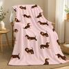 Dackel Hunde Überwurf 240g Flanell Decke, geeignet für Sofas, Betten, Büros, exquisites Geschenk Decken