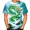 Fashion Chinese Dragon graphic t shirts For Men Summer Trend Casual Cool Totem harajuku Printed Round Neck Short Sleeve Tees