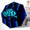 Umbrelă pliabilă cu logo imprimat FC Inter Milano, pentru exterior, timp liber și călătorii, Material durabil pentru umbrelă, Cadou de zi de naștere și sărbători