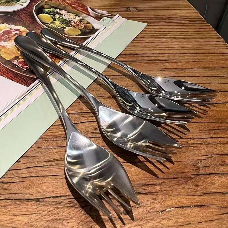 Edelstahl Rundlöffel Net Rot Golden Dinner Langer Griff Rühren Dessertlöffel Für Küchenzubehör Gadgets