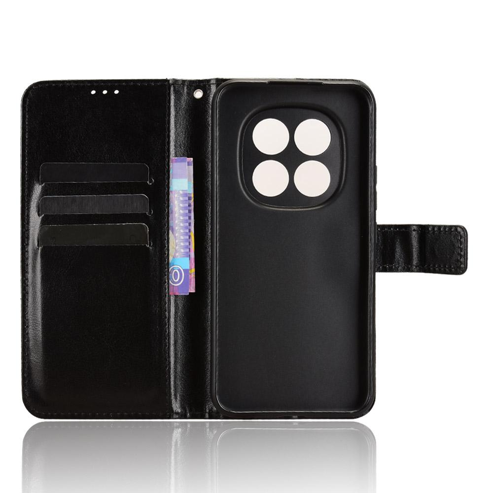 For Xiaomi Redmi Note 15 Pro 5G (Global) PU Leather Case with Strap Crazy Horse Texture Phone Wallet Cover